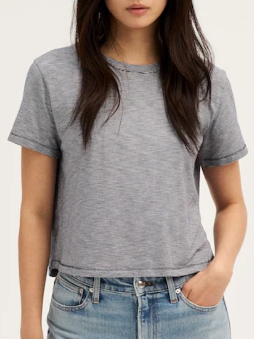 Madewell the easy crop Crewneck tee in soft skin